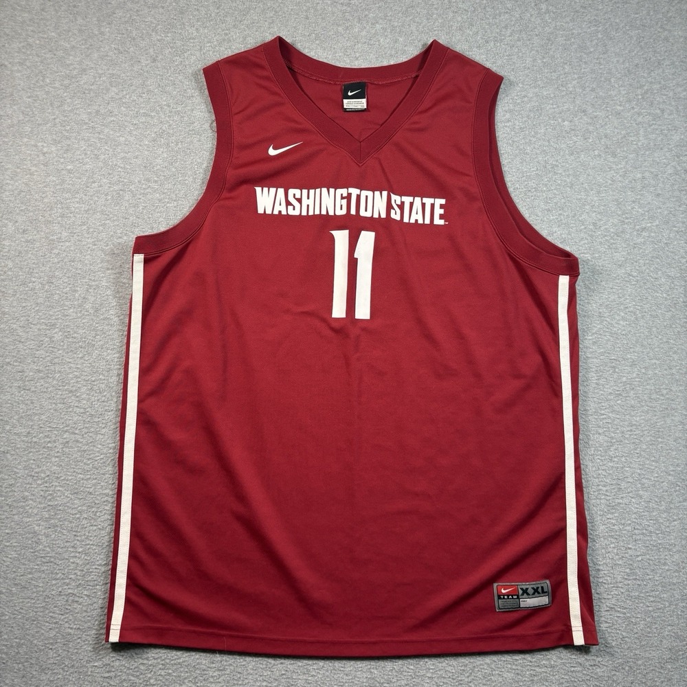 Nike Washington State Cougars #11 Basketball Jersey Mens 2XL WSU Crimson NCAA